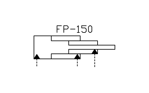 符号 Double-acting hydr. telescopic cyl. 的预览，块名 ISX_2450_DOUBLE_ACTING_HYDR_TELESCOPIC