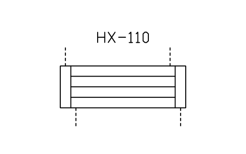 符号 Heat-exchanger with straight tubes 的预览，块名 ISX_2511_HEAT_EXCHANGER_STRAIGHT_TUBES