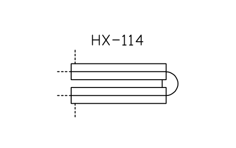 符号 Heat-exchanger of double-pipe type 的预览，块名 ISX_2515_HEAT_EXCHANGER_DOUBLE_PIPE_TYP