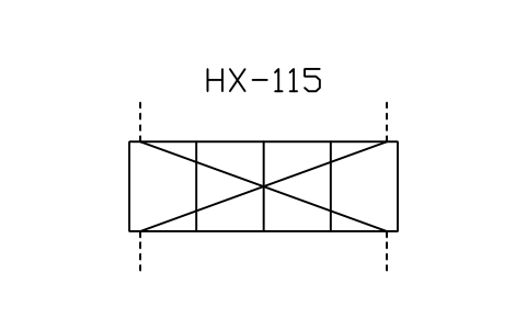 符号 Heat-exchanger of plate type 的预览，块名 ISX_2516_HEAT_EXCHANGER_PLATE_TYPE