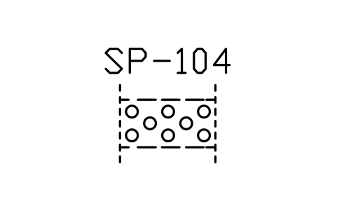 符号 Bed filter element, fluidised 的预览，块名 ISX_2604_BED_FILTER_ELEMENT_FLUIDISED