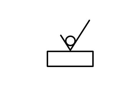 符号 Surface treatment, no removal 的预览，块名 ISX_2825_SURFACE_TREATMENT_NO_REMOVAL