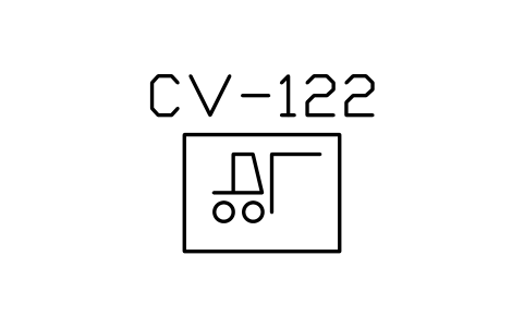 符号 Container truck 的预览，块名 ISX_3864_CONTAINER_TRUCK