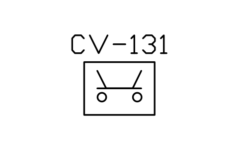 符号 Wagon or trailer, non-solid material 的预览，块名 ISX_3873_WAGON_OR_TRAILER_NON_SOLID_MAT
