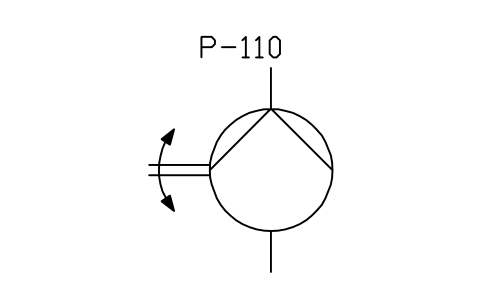 符号 Uni-flow liquid pump 的预览，块名 ISX_X2308_UNI_FLOW_LIQUID_PUMP