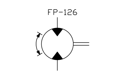 符号 Hydraulic semi-rotary motor 的预览，块名 ISX_X2412_HYDRAULIC_SEMI_ROTARY_MOTOR