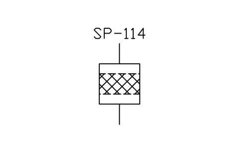 符号 Bed filter of fixed type 的预览，块名 ISX_X2609_BED_FILTER_FIXED_TYPE