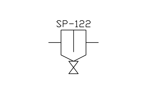 符号 Settling separator with reject 的预览，块名 ISX_X2617_SETTLING_SEPARATOR_REJECT