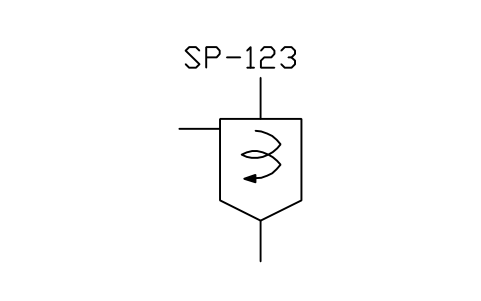 符号 Cyclone separator 的预览，块名 ISX_X2618_CYCLONE_SEPARATOR