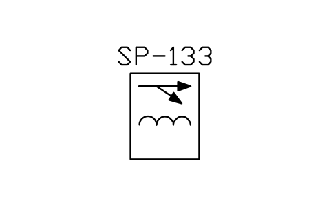 符号 Electromagnetic separator 的预览，块名 ISX_X2628_ELECTROMAGNETIC_SEPARATOR