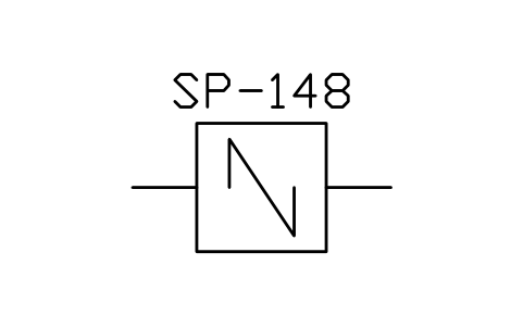 符号 In-line static mixer 的预览，块名 ISX_X2673_IN_LINE_STATIC_MIXER