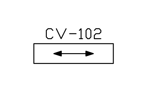 符号 Reversible conveyor 的预览，块名 ISX_X3802_REVERSIBLE_CONVEYOR