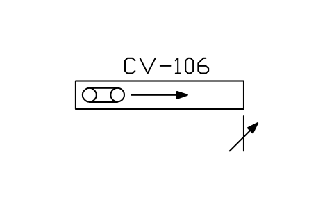 符号 Belt conveyor, adjustable length 的预览，块名 ISX_X3806_BELT_CONVEYOR_ADJUSTABLE_LENGT