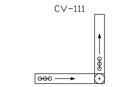 符号 Two roller conveyors, turntable 的预览，块名 ISX_X3815_TWO_ROLLER_CONVEYORS_TURNTABLE