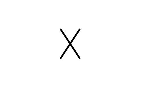 符号 Letter X, transducer or transmitter 的预览，块名 ISX_796_TRANSMITTER_X