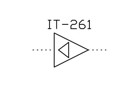 符号 Amplifier with return channel 的预览，块名 ISX_893_AMPLIFIER_RETURN_CHANNEL