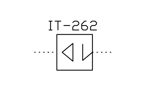 符号 Amplifier with return, form 2 的预览，块名 ISX_894_AMPLIFIER_RETURN_FORM_2
