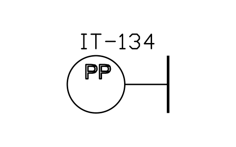 符号 Pressure test connection 的预览，块名 ISX_X1052_PRESSURE_TEST_CONNECTION