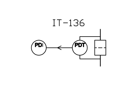 符号 Strainer differential pressure 的预览，块名 ISX_X1054_STRAINER_DIFFERENTIAL_PRESSURE