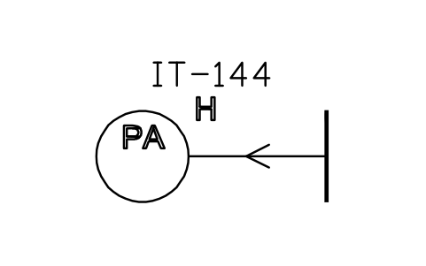 符号 High-pressure alarm 的预览，块名 ISX_X1062_HIGH_PRESSURE_ALARM