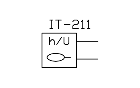 符号 Level transducer, float type 的预览，块名 ISX_X752_LEVEL_TRANSDUCER_FLOAT