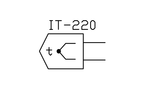符号 Temperature sensor, thermocouple 的预览，块名 ISX_X761_TEMPERATURE_SENSOR_THERMOCOUPLE
