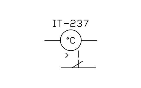 符号 Thermometer with contact 的预览，块名 ISX_X843_THERMOMETER_WITH_CONTACT