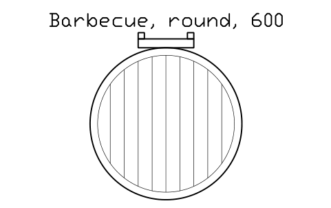 Preview of the Barbecue, round, 600 symbol, block LAN_BBQ_600