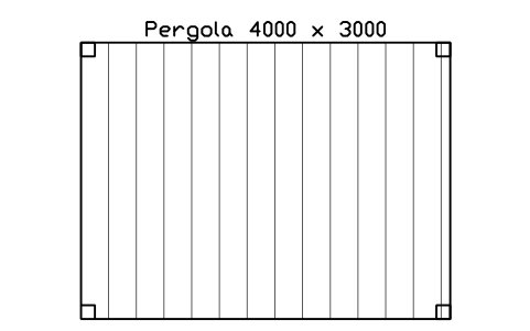 Preview of the Pergola 4000 x 3000 symbol, block LAN_PERGOLA_4000X3000
