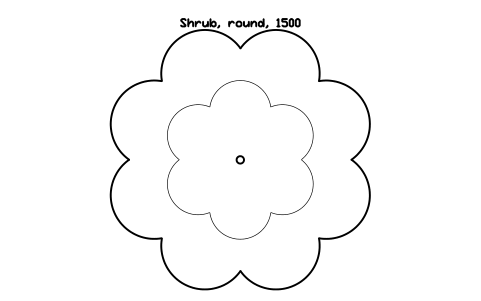 Preview of the Shrub, round, 1500 symbol, block LAN_SHRUB_1500