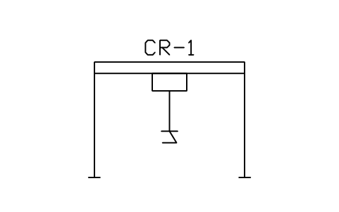 Preview of the Overhead crane symbol, block MET_CRANE_EOT