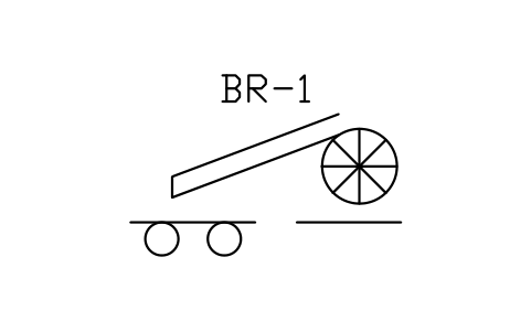 Preview of the Bucket wheel reclaimer symbol, block MET_RECLAIMER