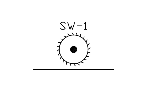Preview of the Hot saw symbol, block MET_SAW