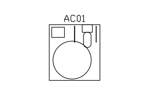 Preview of the Accessible WC with transfer space symbol, block ARCH_ACCESS_WC