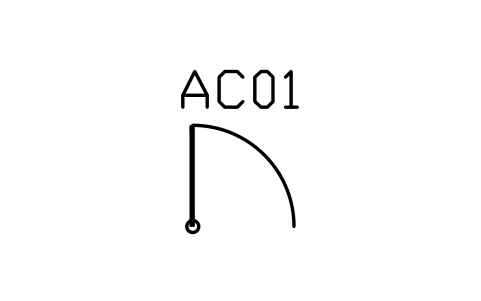 Preview of the Grab rail, folding symbol, block ARCH_GRAB_RAIL_FOLDING