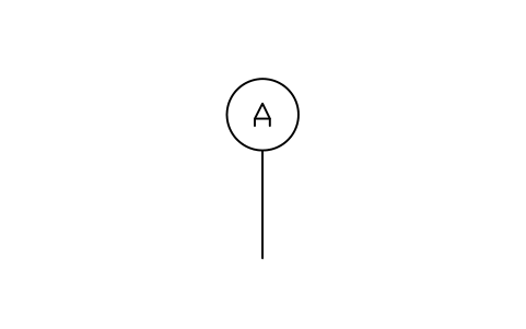 Preview of the Grid bubble symbol, block ARCH_MARK_GRID