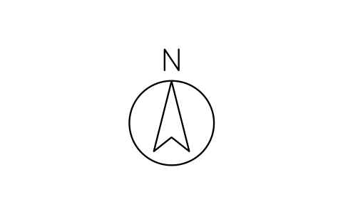 Preview of the North arrow symbol, block ARCH_NORTH_ARROW