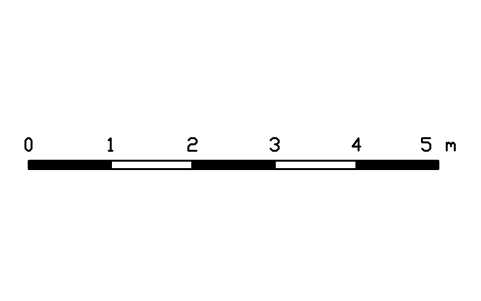 Preview of the Scale bar, 5 m symbol, block ARCH_SCALE_BAR