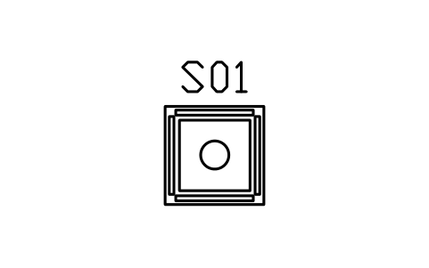 Preview of the Air conditioner, cassette 4-way symbol, block ARCH_SVC_AC_CASSETTE