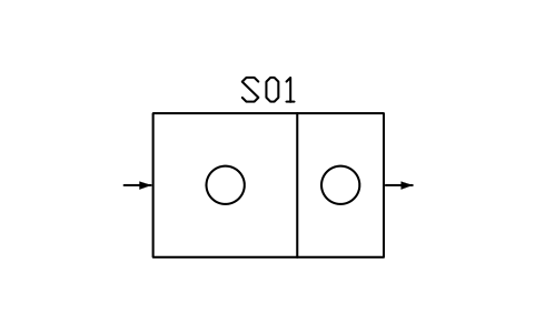 Preview of the Septic tank, two chambers symbol, block ARCH_SVC_SEPTIC