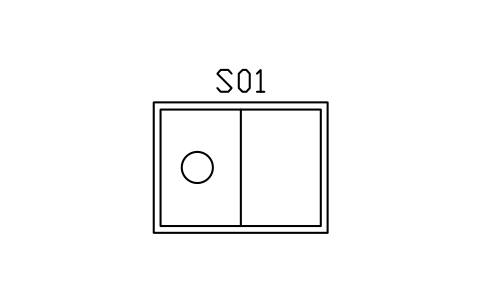 Preview of the Water storage tank, rectangular symbol, block ARCH_SVC_WATER_TANK