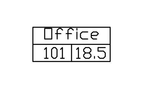 Preview of the Room tag symbol, block ARCH_TAG_ROOM