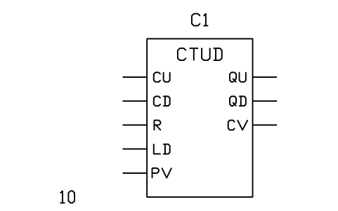 Vorschau des Symbols CTUD, up/down counter, Block PLC_FB_CTUD