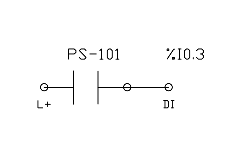 Vorschau des Symbols Normally open contact to input, Block PLC_FIELD_CONTACT_NO