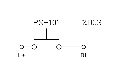 Vorschau des Symbols Pushbutton (normally open) to input, Block PLC_FIELD_PUSHBUTTON