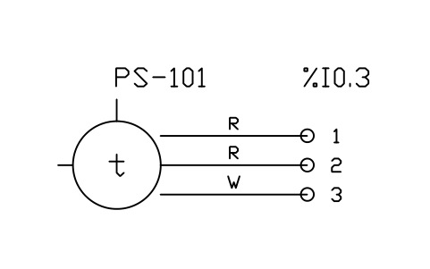 Vorschau des Symbols RTD (Pt100), 3-wire, to RTD input, Block PLC_FIELD_RTD_3WIRE