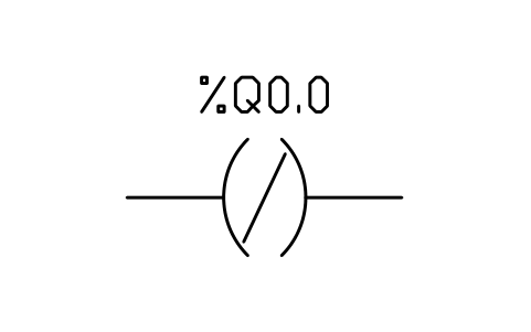 Vorschau des Symbols Coil, negated, Block PLC_LD_COIL_NEG