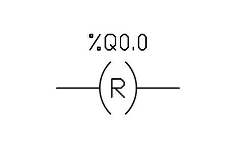 Vorschau des Symbols Coil, reset (unlatch), Block PLC_LD_COIL_RESET