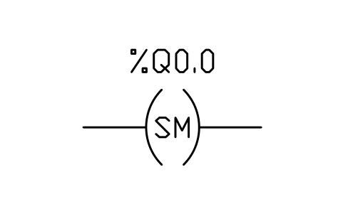 Vorschau des Symbols Coil, retentive set (SM), Block PLC_LD_COIL_RETAIN_SET