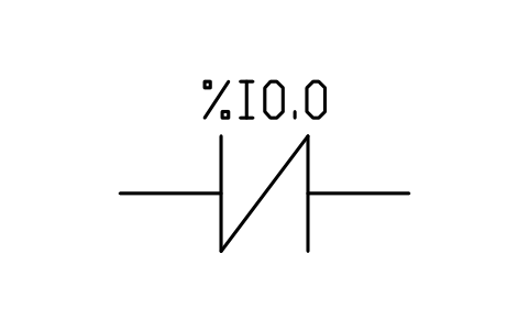 Vorschau des Symbols Contact, normally closed, Block PLC_LD_CONTACT_NC